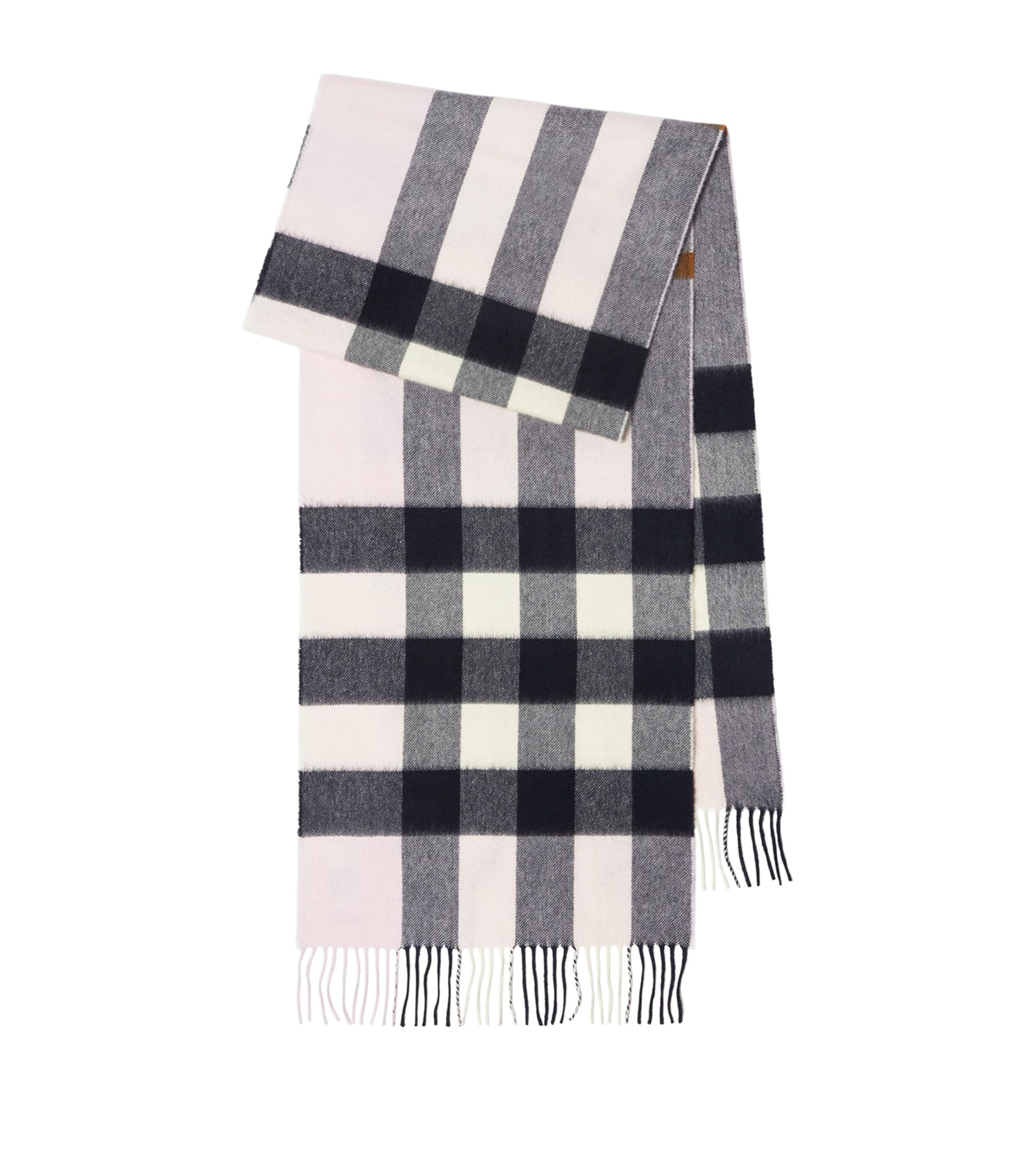 Pink Cashmere Check Scarf
