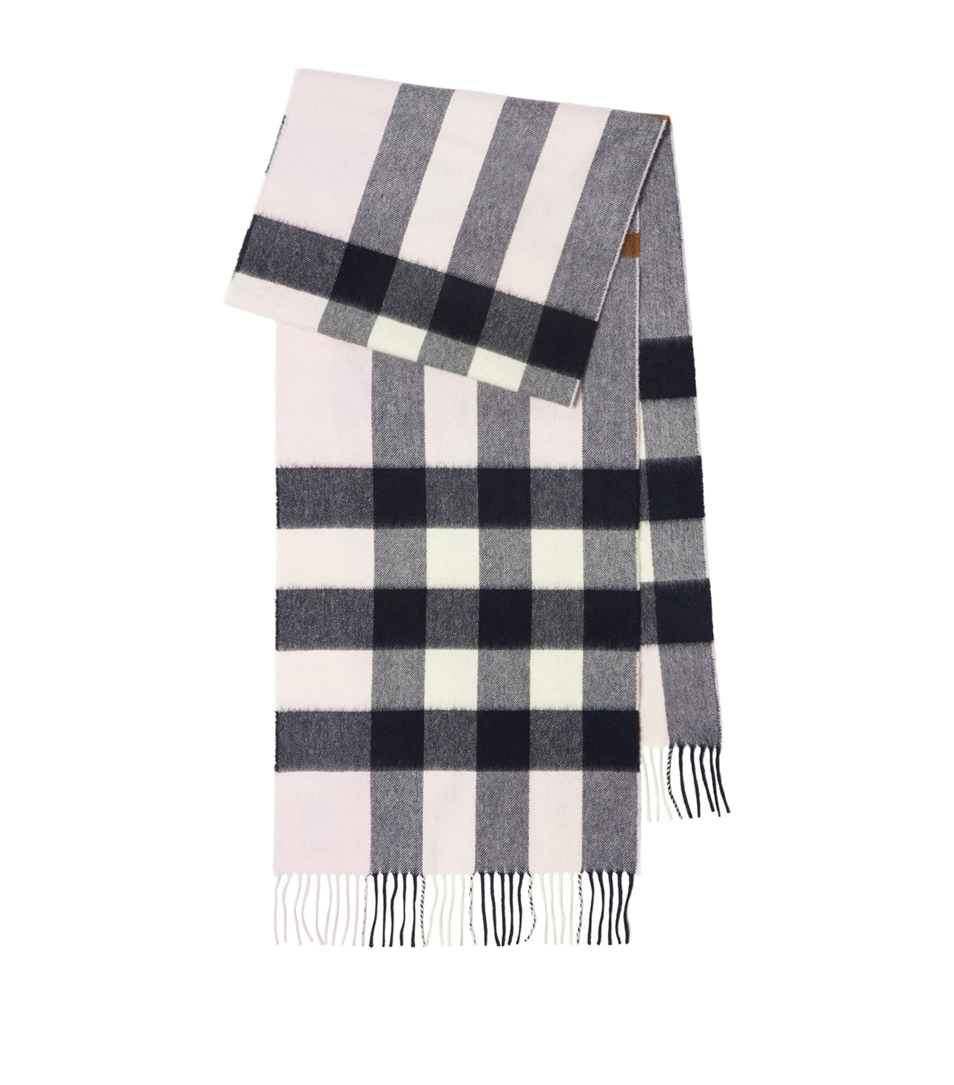 Pink Cashmere Check Scarf