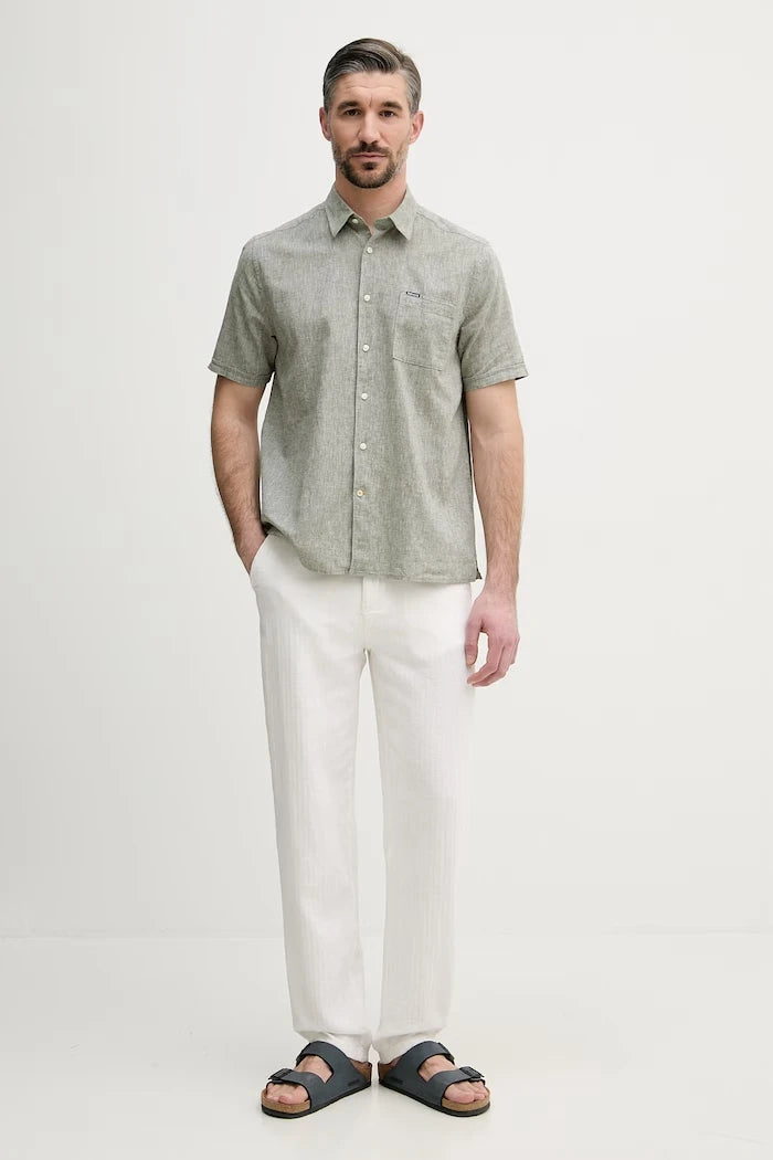 Barbour риза мъжка с лен Shirt Dept - Summer