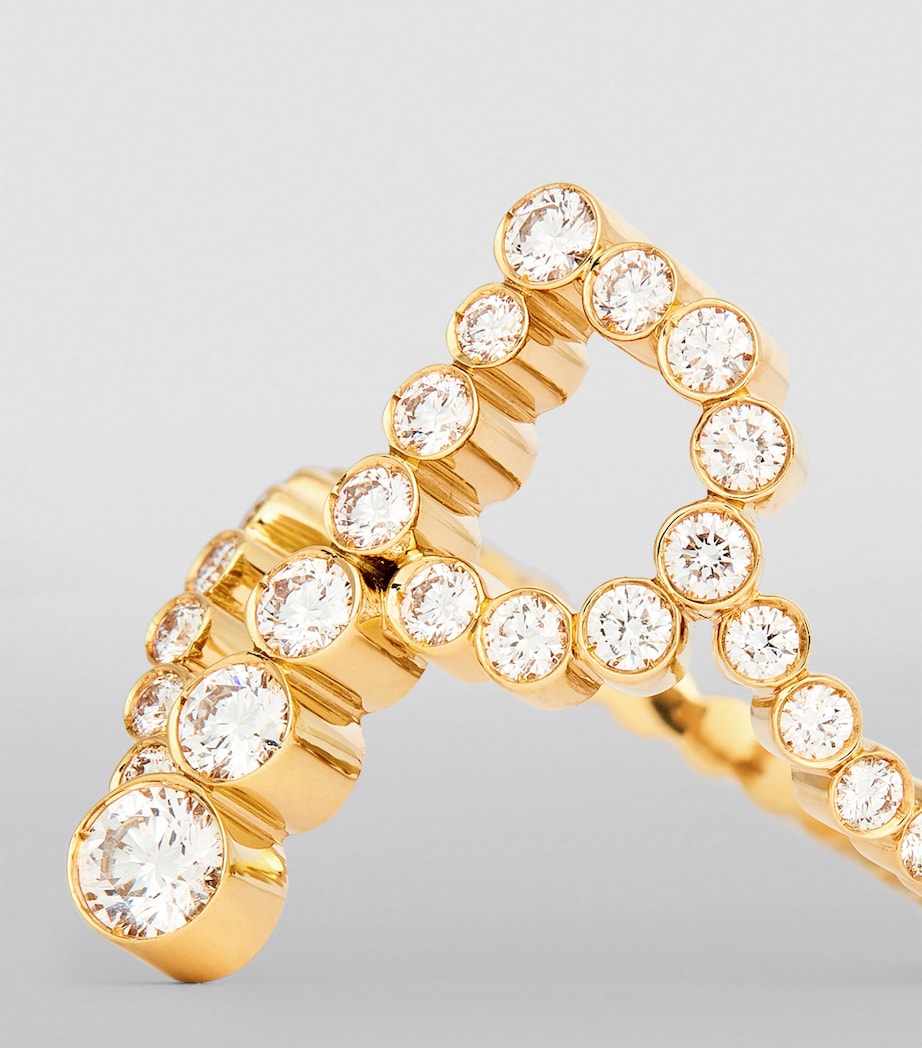 Yellow Gold and Diamond Ensemble ‘P’ Ring