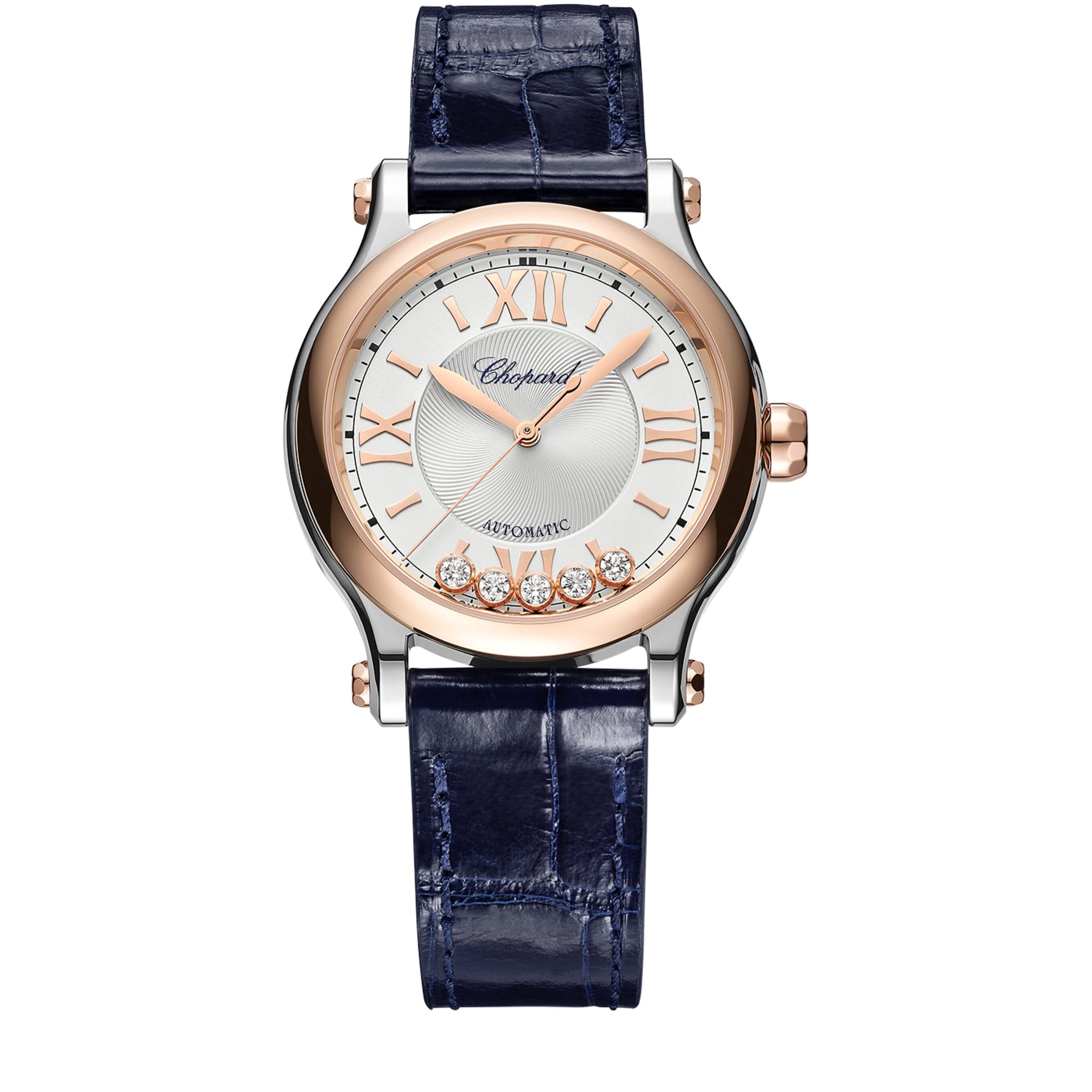 Chopard Rose Gold, Stainless Steel and Diamond Happy Sport Automatic Watch 33mm