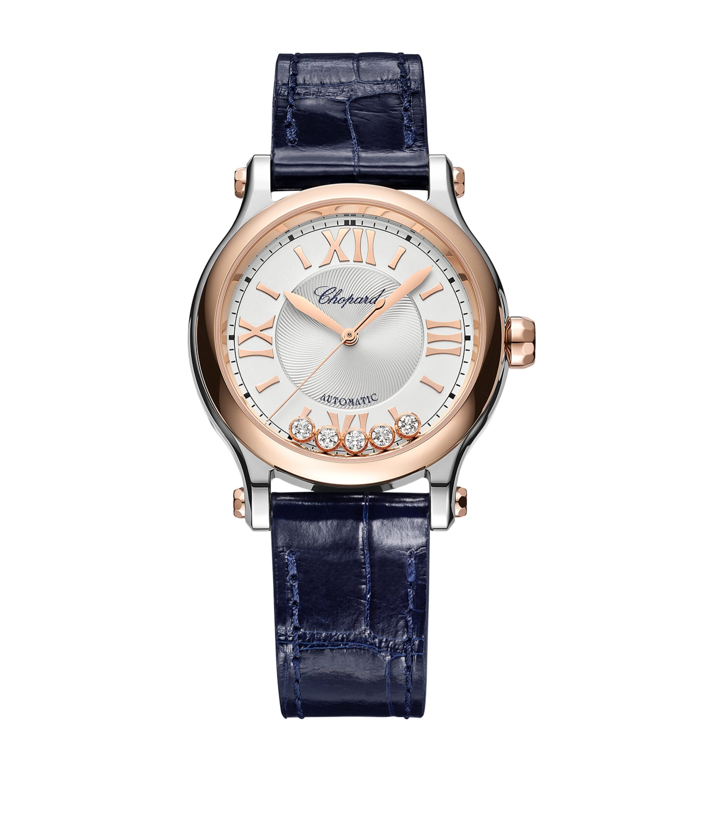 Chopard Rose Gold, Stainless Steel and Diamond Happy Sport Automatic Watch 33mm