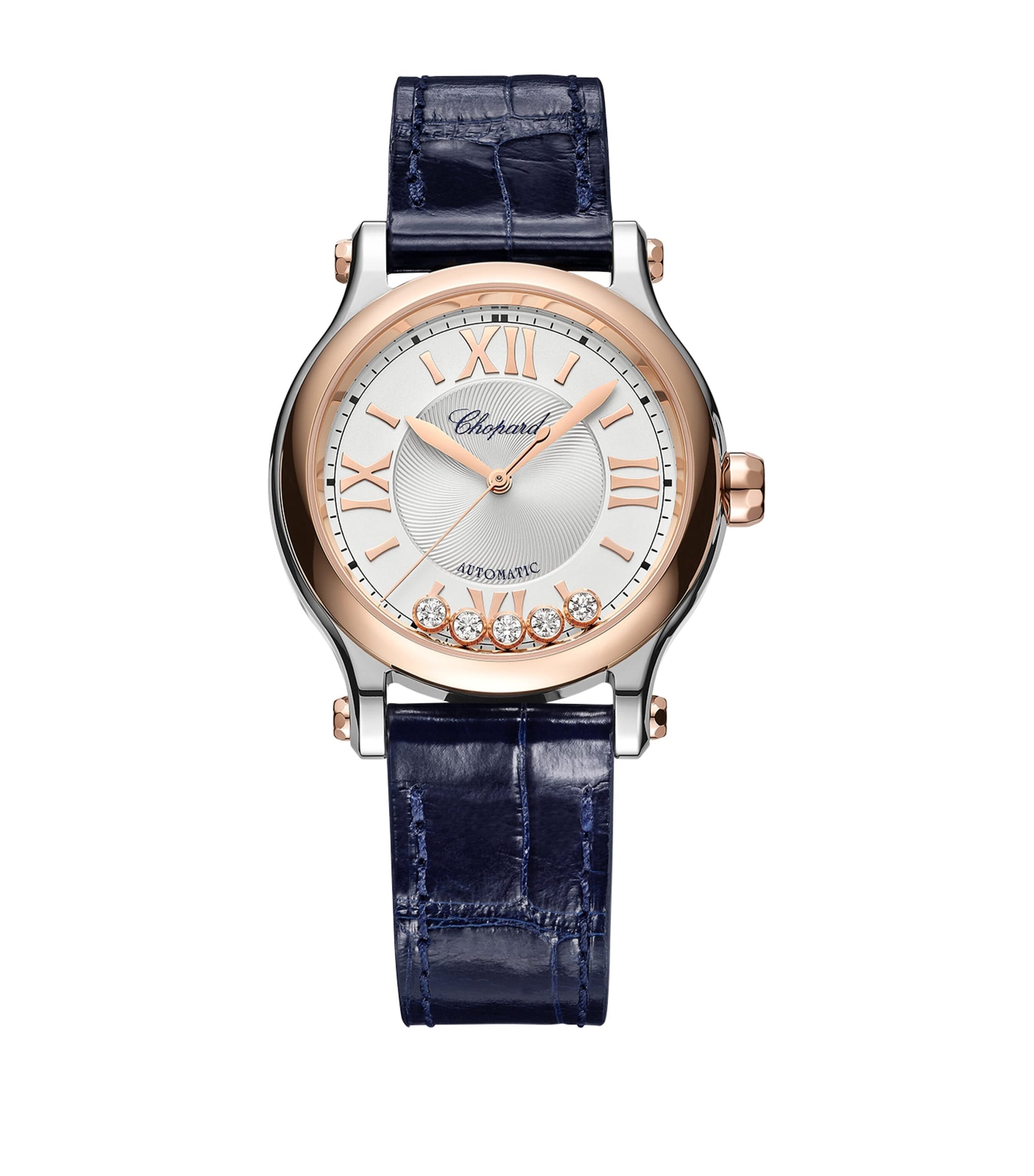 Chopard Rose Gold, Stainless Steel and Diamond Happy Sport Automatic Watch 33mm