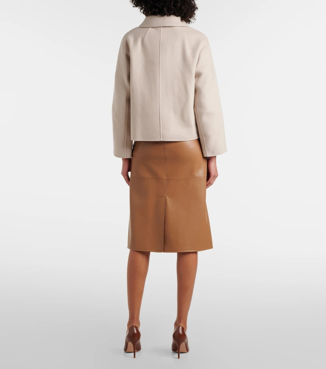 جاكيت "S Max Mara" ‏"Sogno" من صوف بكر بقصّة صدر مزدوجة