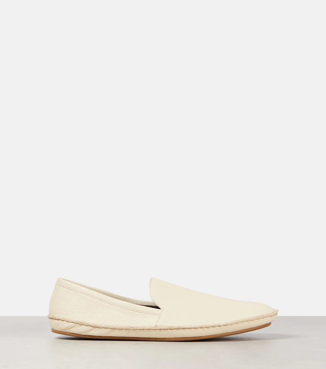 The Row - Vasko leather slip-on shoes