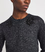 Erdem Black Wool-Blend Sequin Cardigan