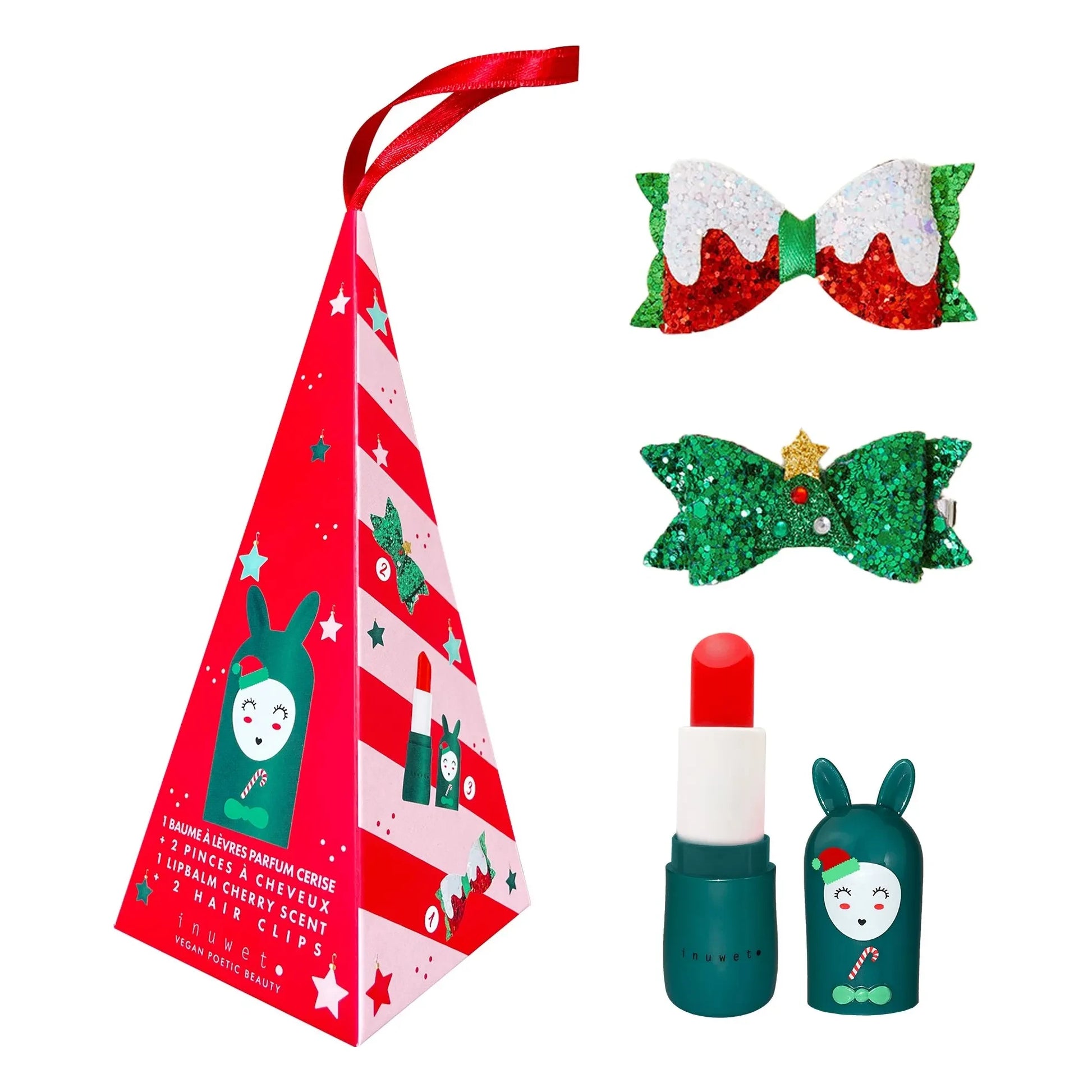 Inuwet - Christmas cone lip and hair set