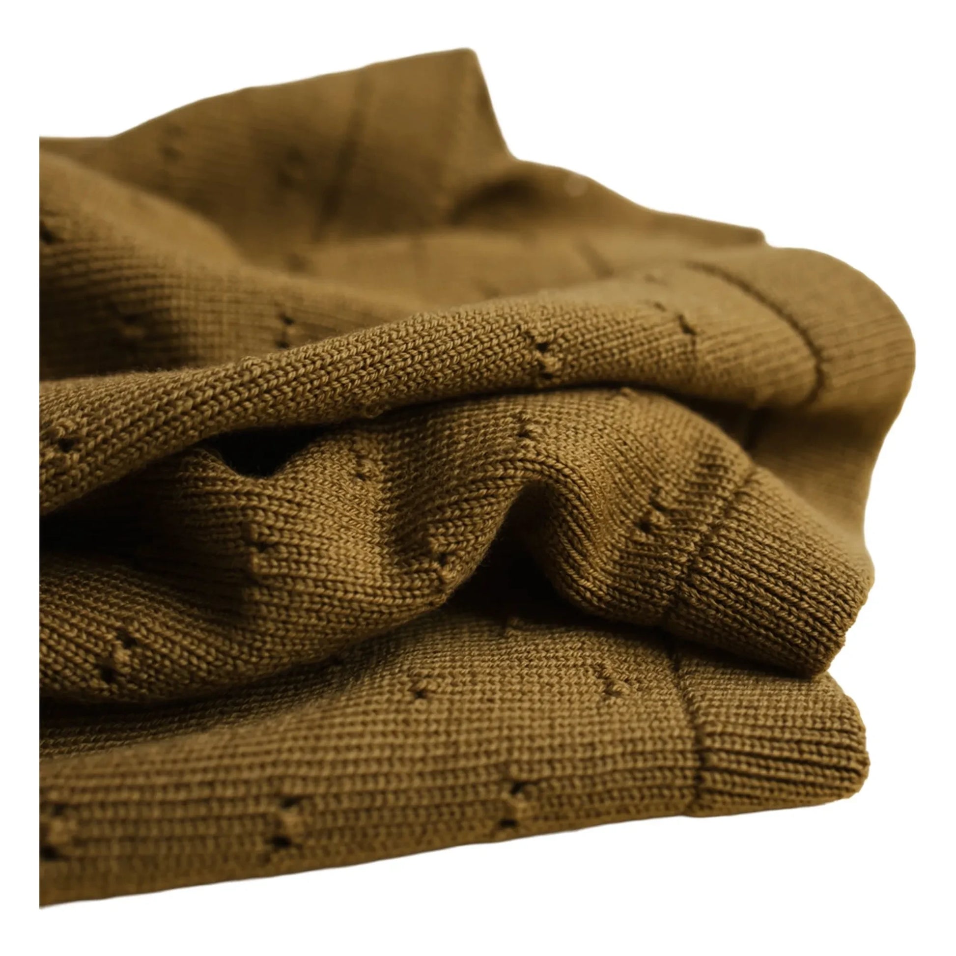 Hvid - Bibi Merino Wool Blanket | Mustard