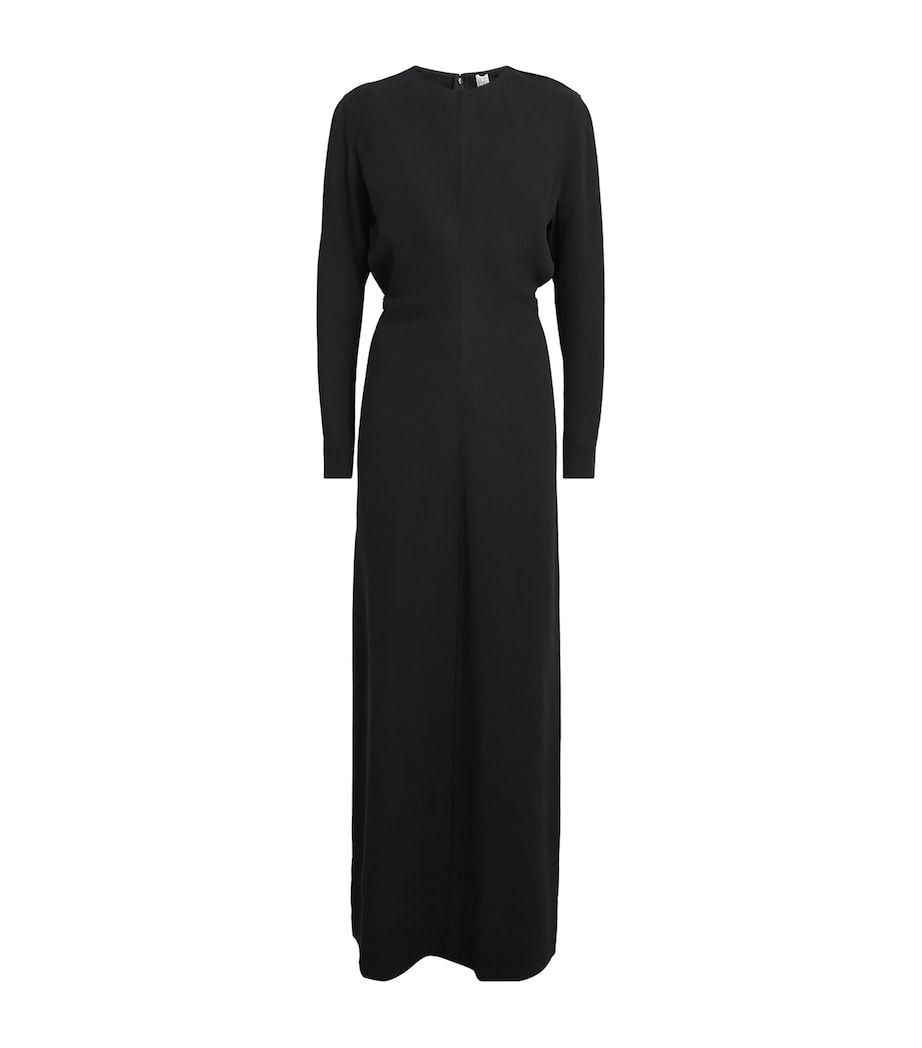 Toteme Black Slouch-Waist Maxi Dress