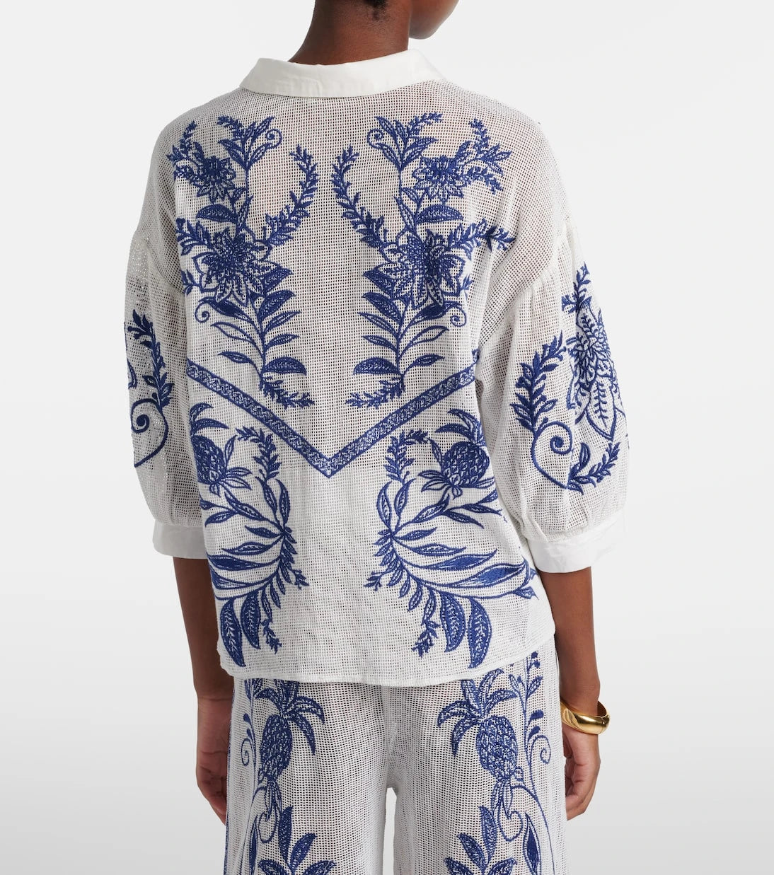 Farm Rio - Nina embroidered cotton shirt