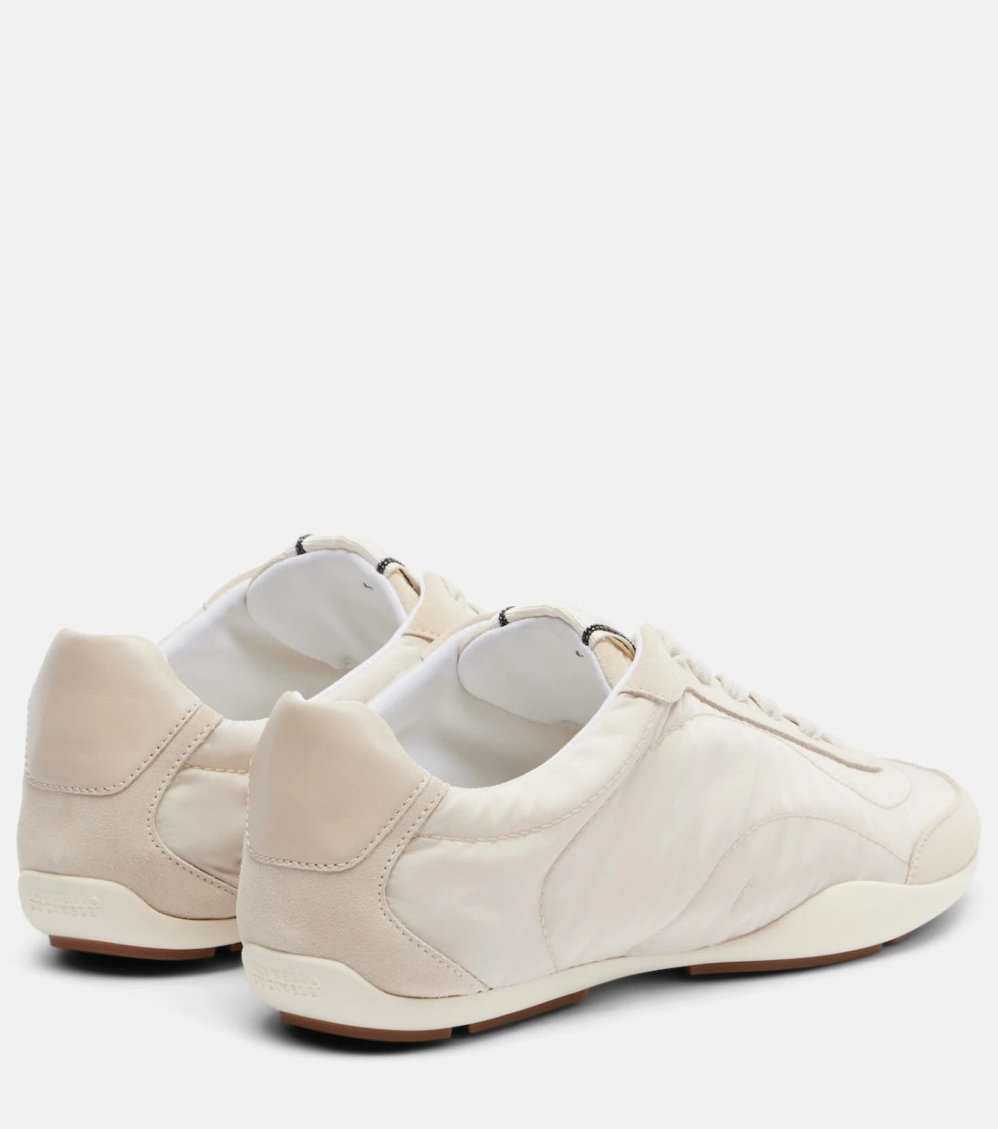 Brunello Cucinelli - Monili suede-trimmed sneakers