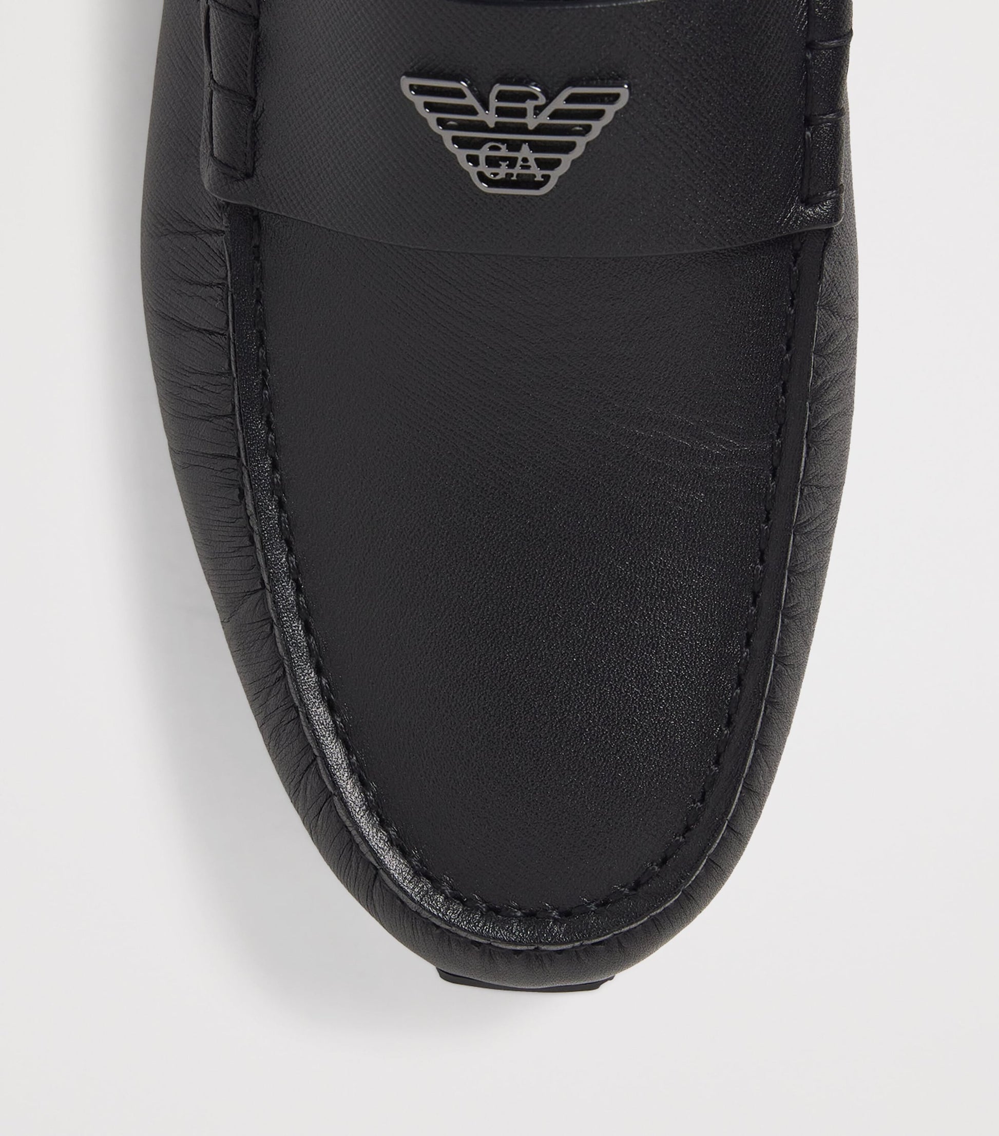 Saffiano Leather Driving Loafers