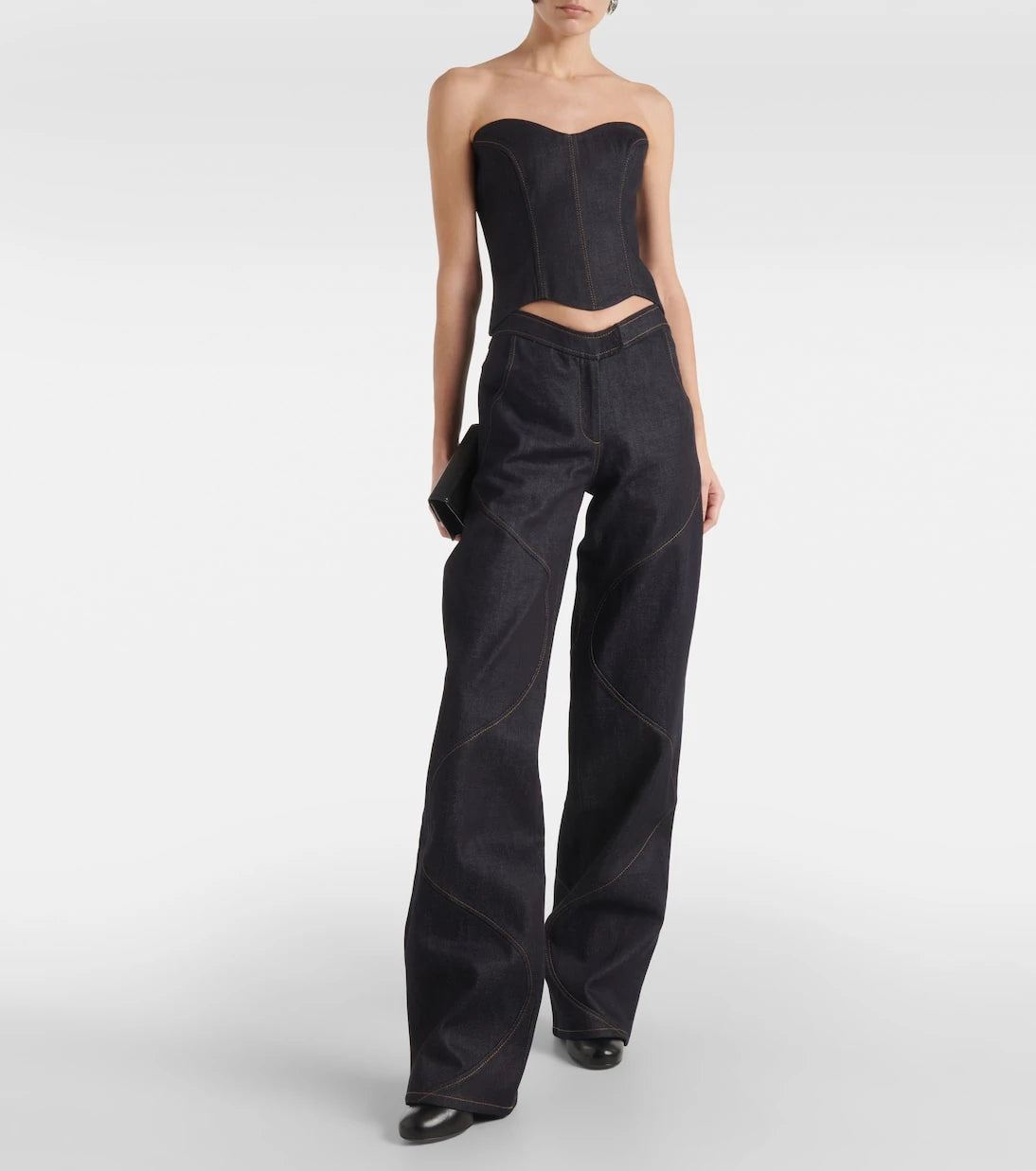 Aya Muse - Hyn denim bustier top