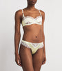 Kiki de Montparnasse Yellow Silk-Lace Insert Balconette Bra