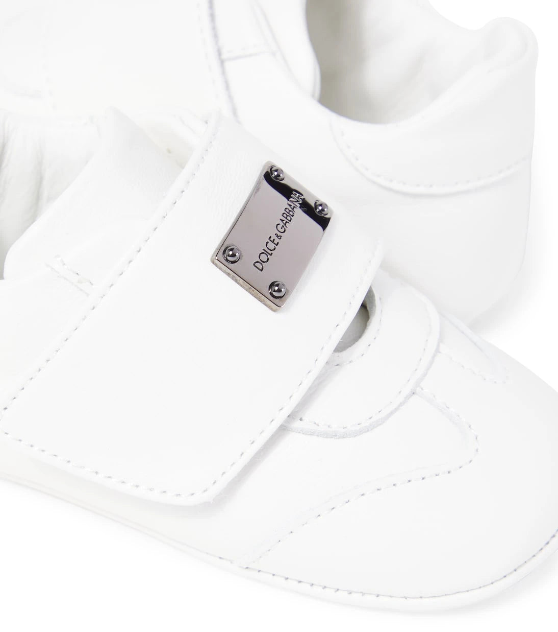 Dolce&Gabbana Kids - Baby logo leather sneakers