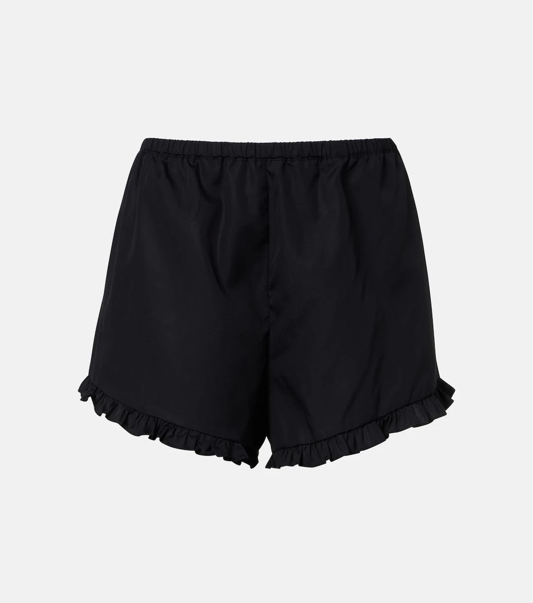 Hunza G - Frill cotton poplin shorts