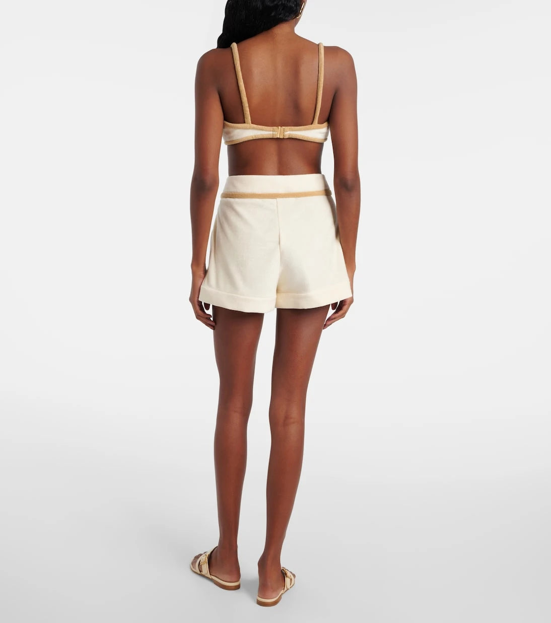Adriana Degreas - Cotton-blend terry crop top