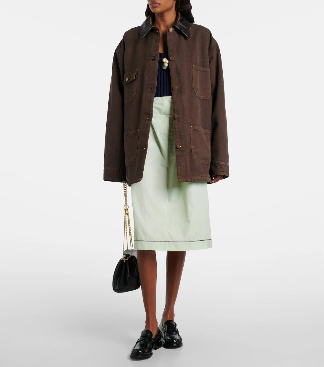 Prada - Leather penny loafers