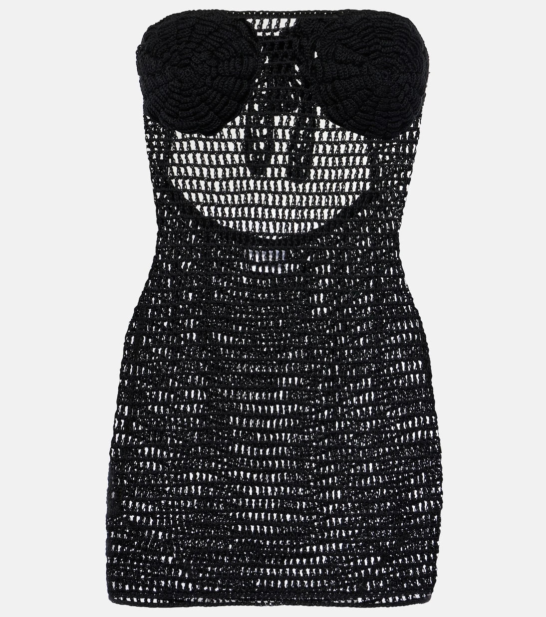 Anna Kosturova - Camellia cotton crochet minidress