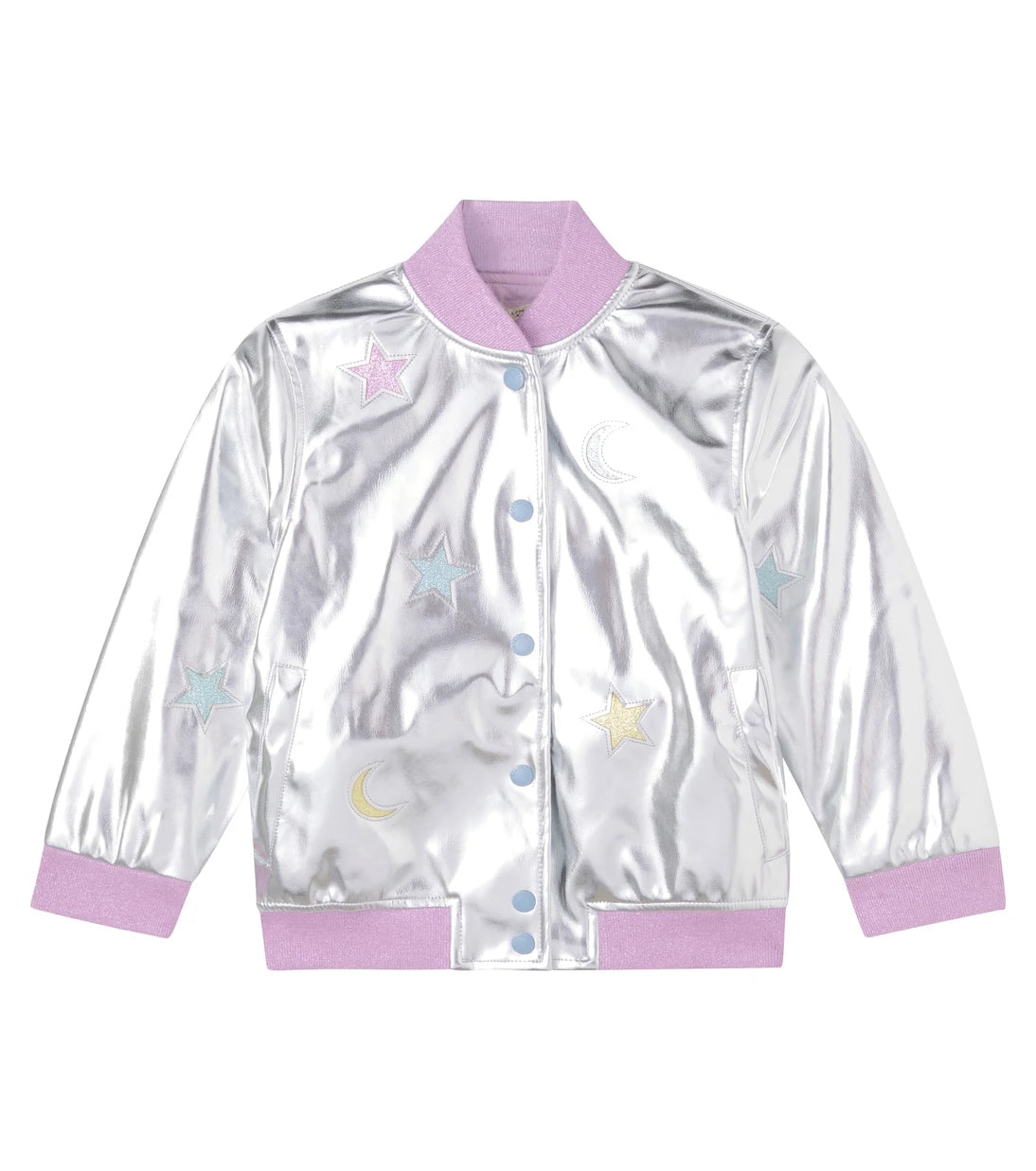 Stella McCartney Kids - Metallic patch-appliqué jacket
