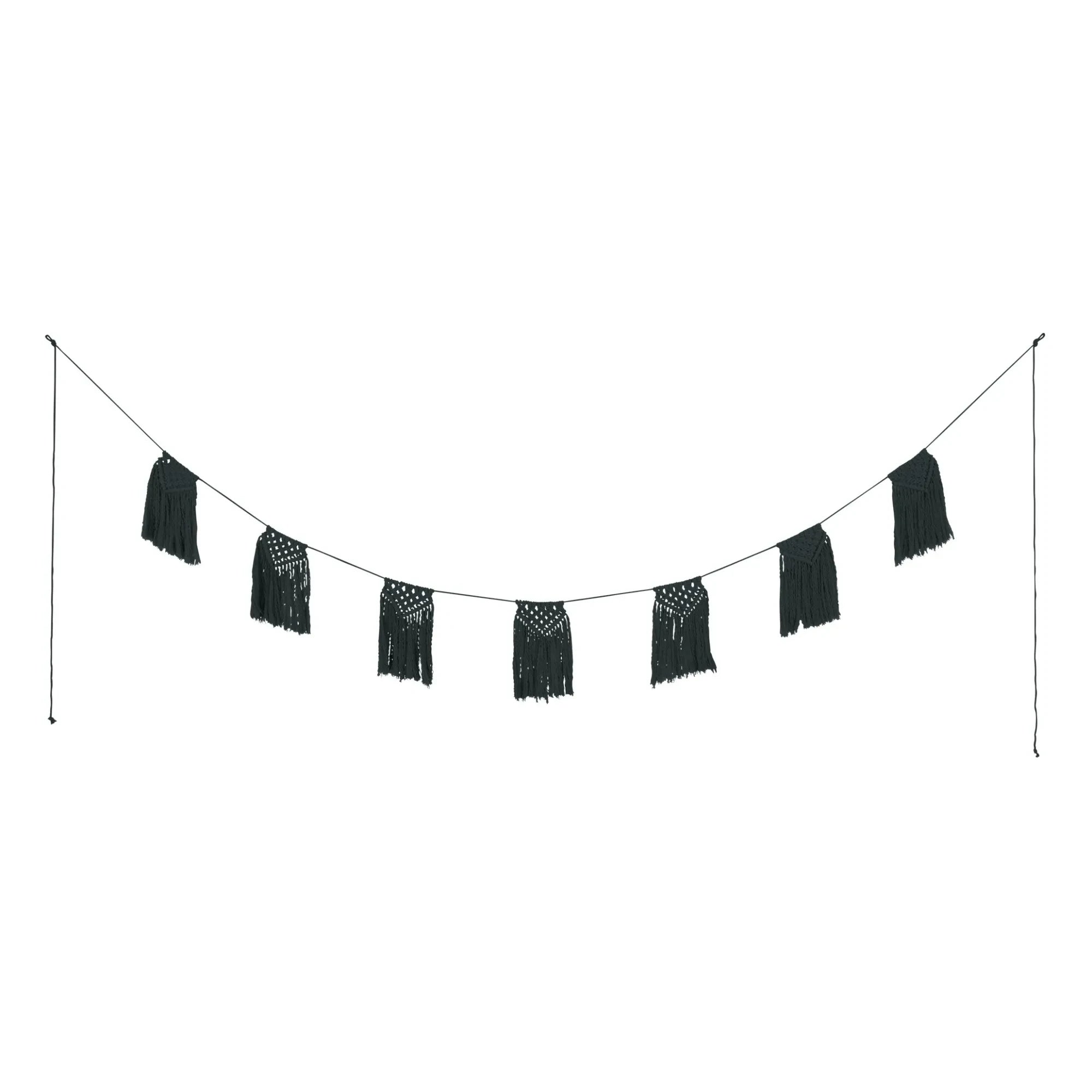Numero 74 - Macramé Garland | Dark Grey S021