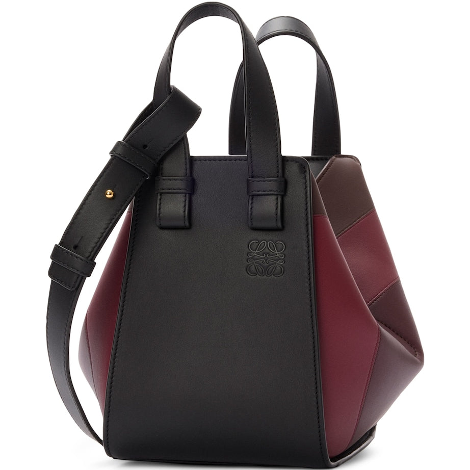 LOEWE Black x Albers Leather Hammock Top-Handle Bag