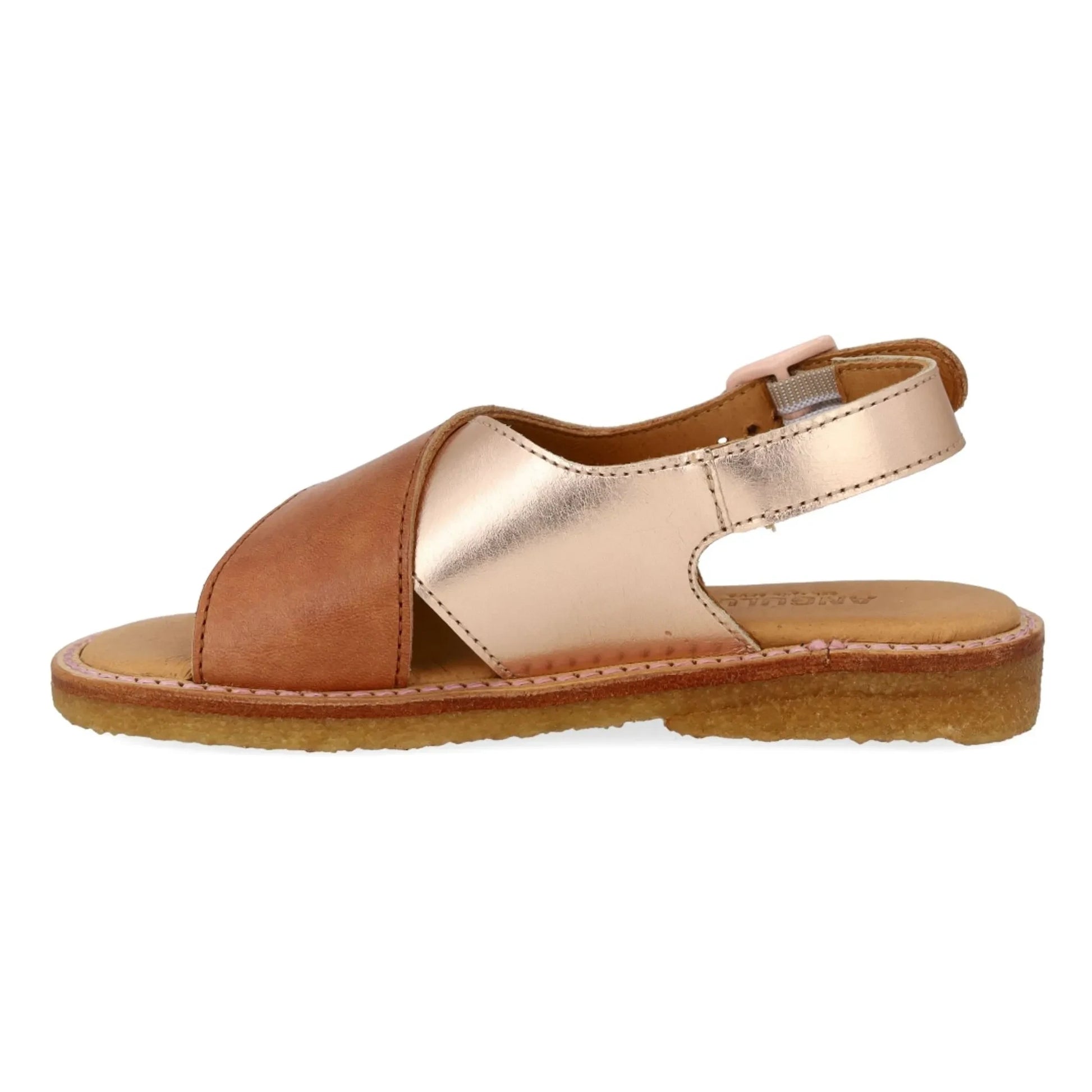 Angulus - Contrast Sandals | Pink Gold