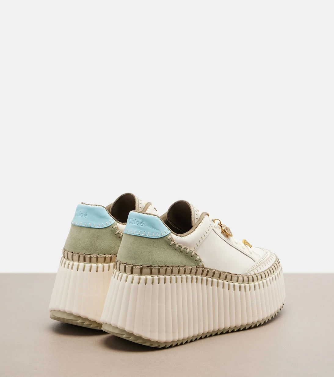 Chloé - Nama leather platform sneakers