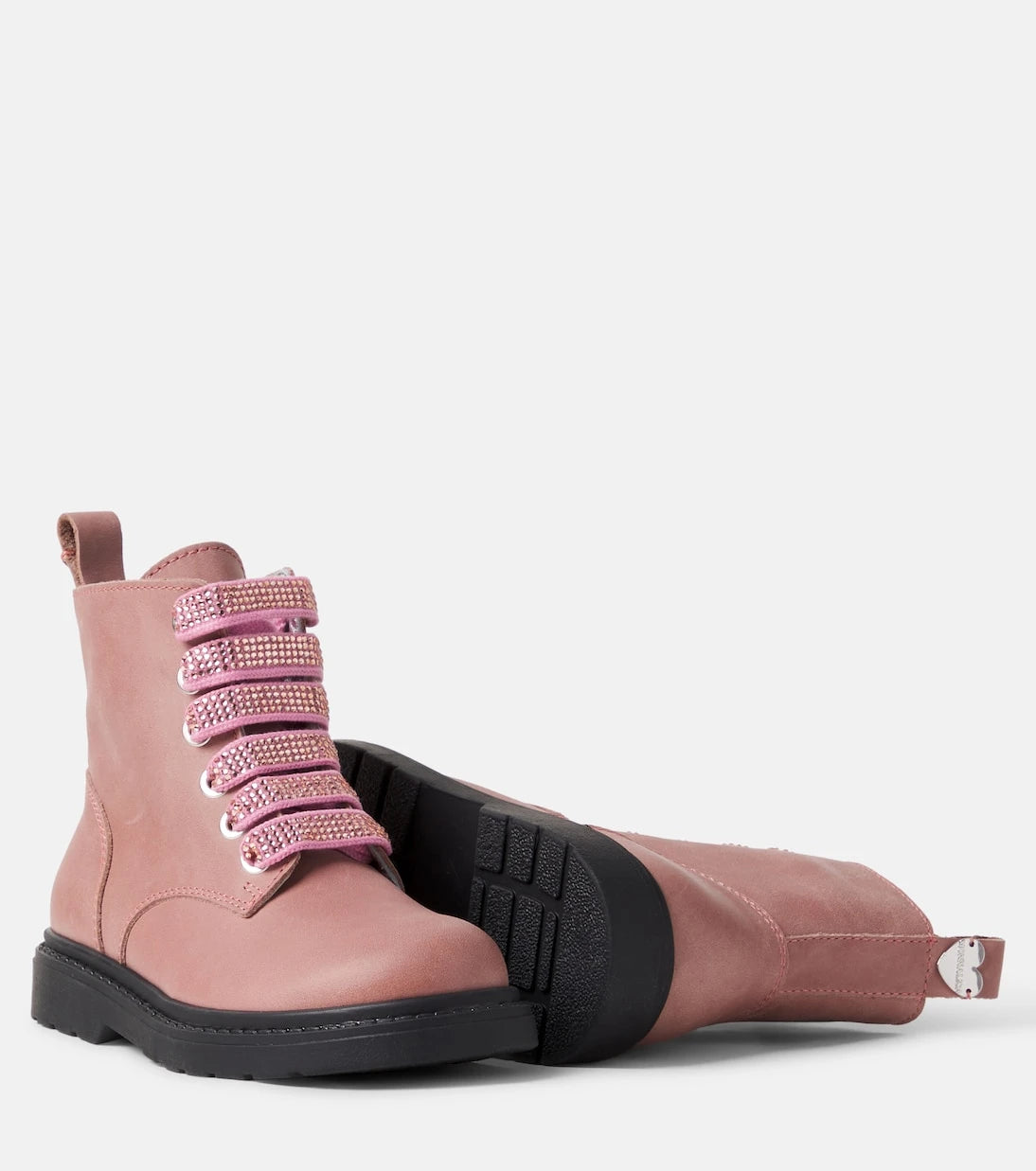 Monnalisa - Embellished leather boots