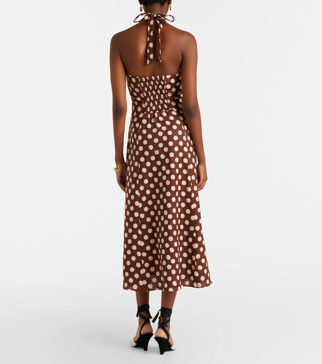 Faithfull - Marais polka-dot linen midi dress
