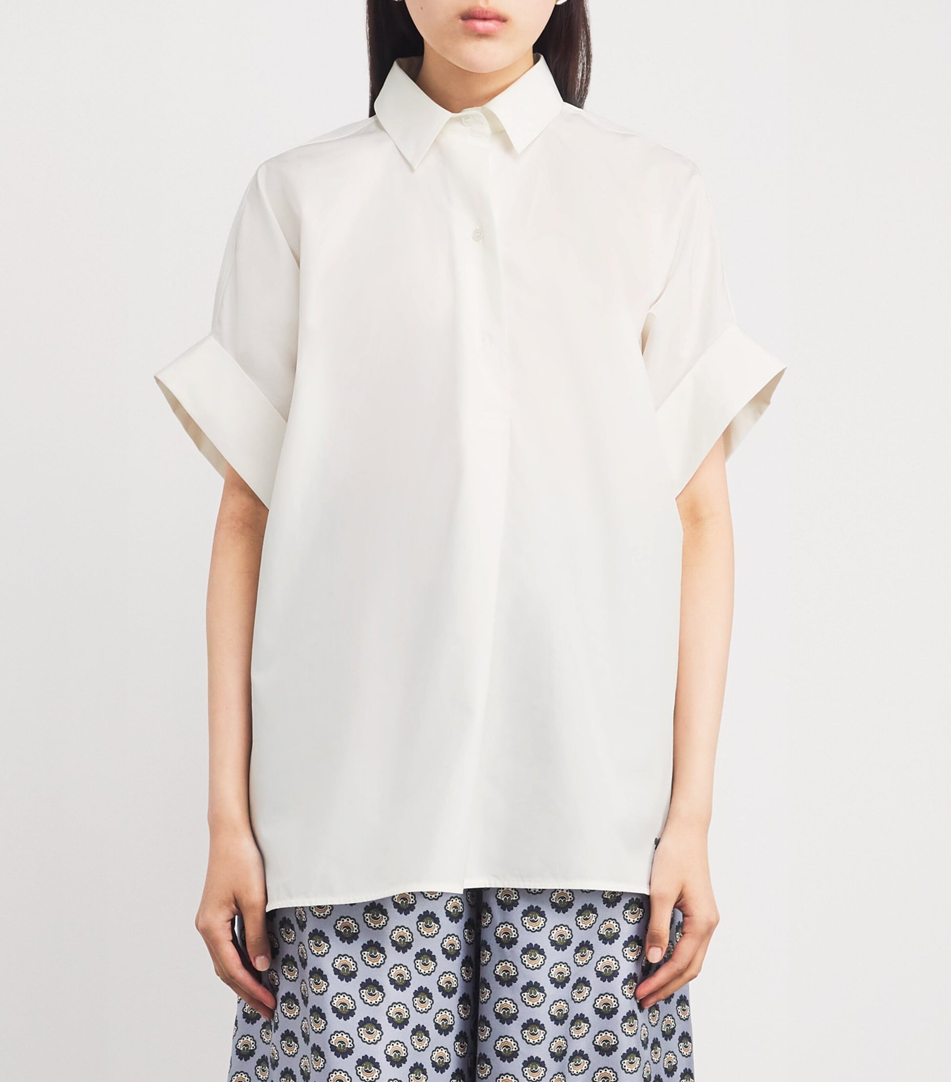 Weekend Max Mara White Cotton Poplin Top