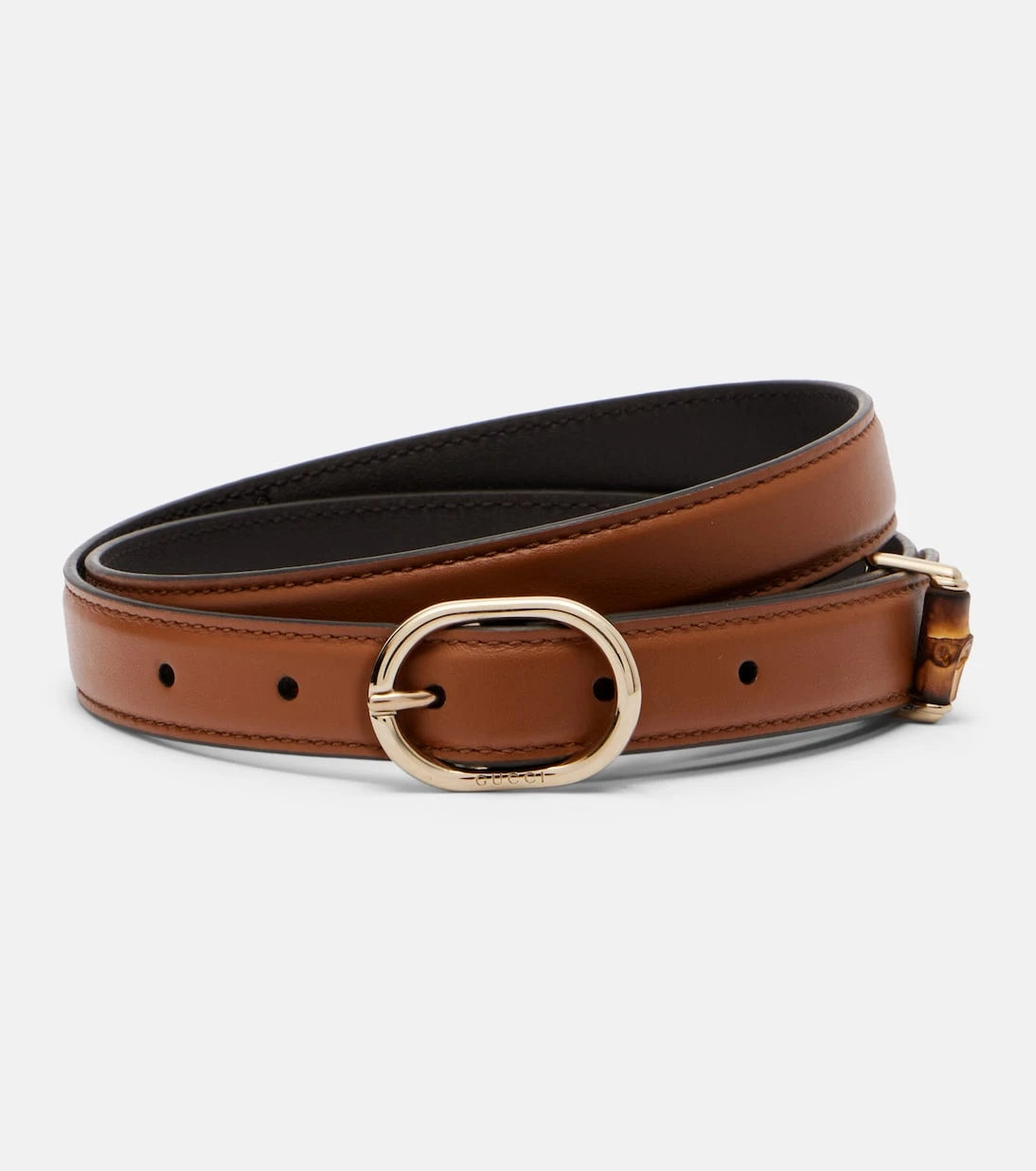 Gucci - Bamboo leather belt