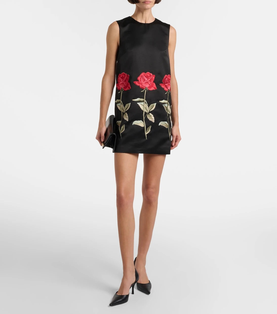Leo Lin - Yvonne floral embroidered minidress