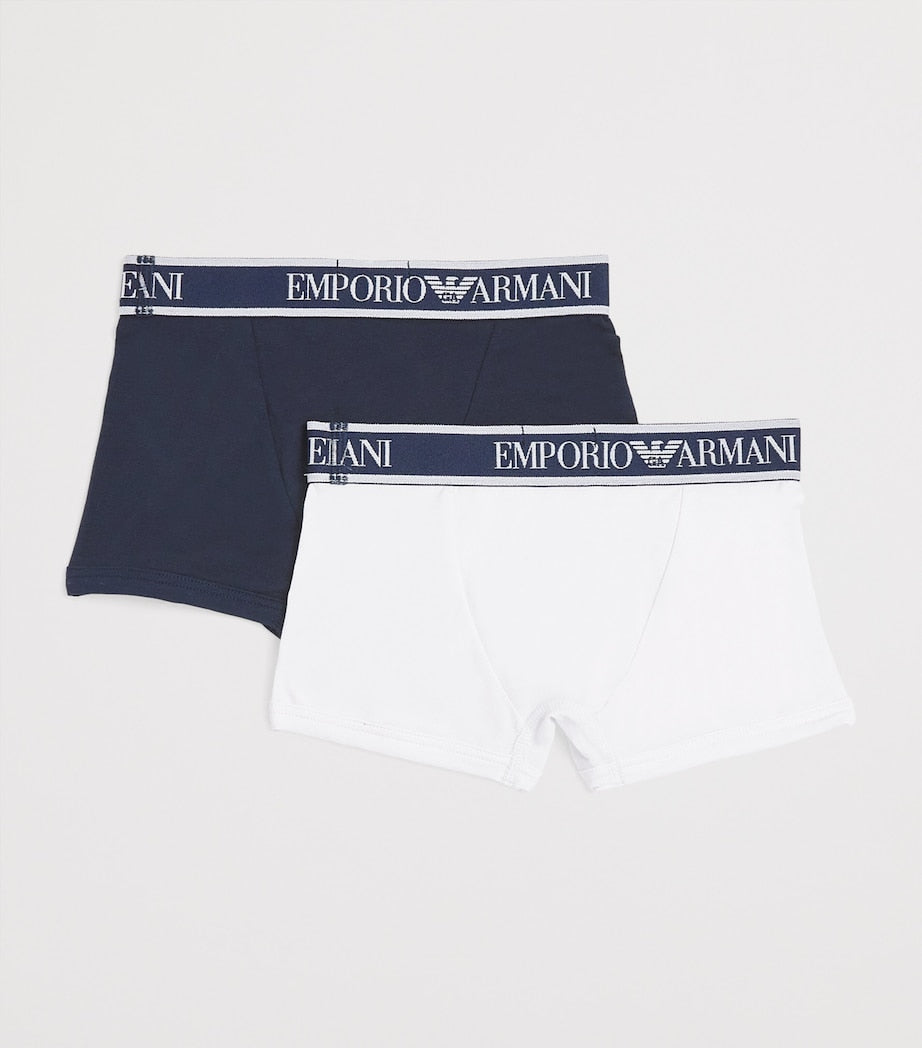 Emporio Armani Kids Pack of 2 Logo Boxer Shorts (4-14 Years)