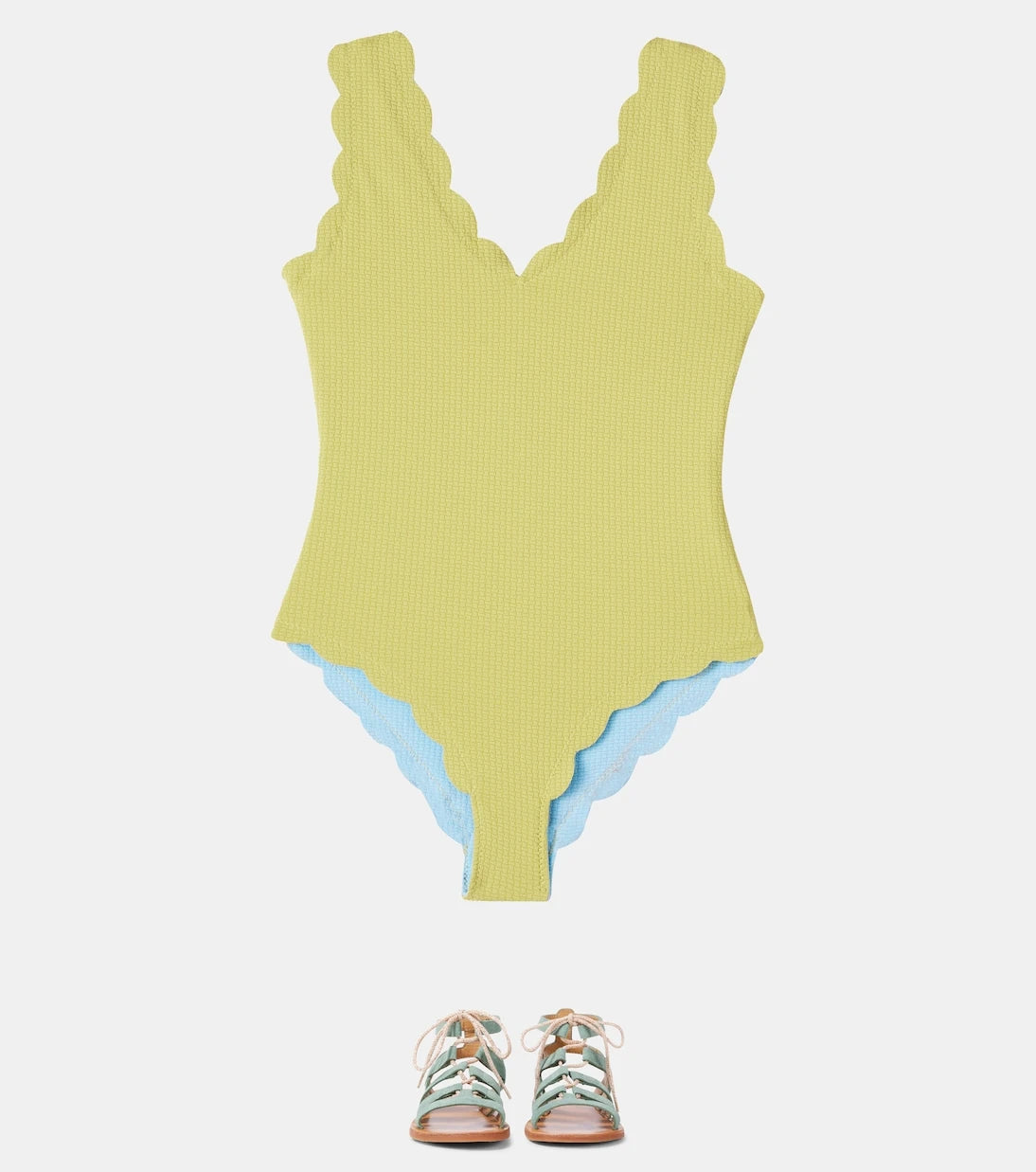 Marysia Bumby - Charleston reversible scalloped swimsuit