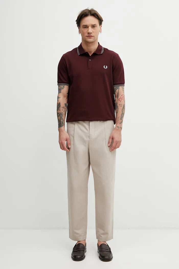 Fred Perry тениска с яка мъжка от памук