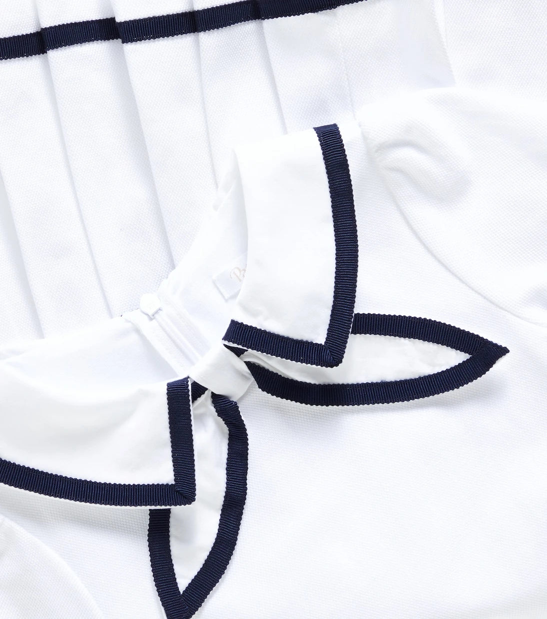 Patachou - Bow-detail pleated cotton dress