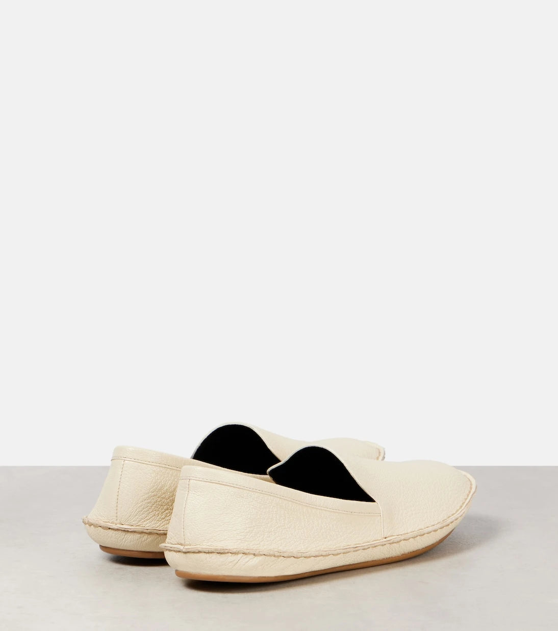 The Row - Vasko leather slip-on shoes