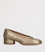 Maison Margiela Metallic Leather Tabi Ballerina Pumps 30