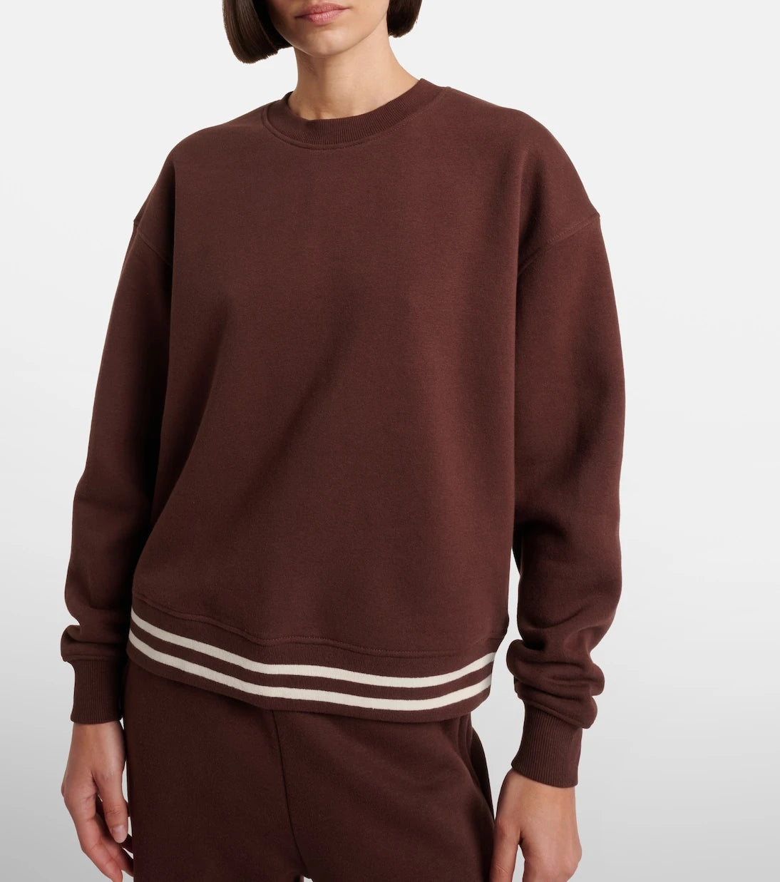 The Upside - Striped cotton jersey sweatshirt