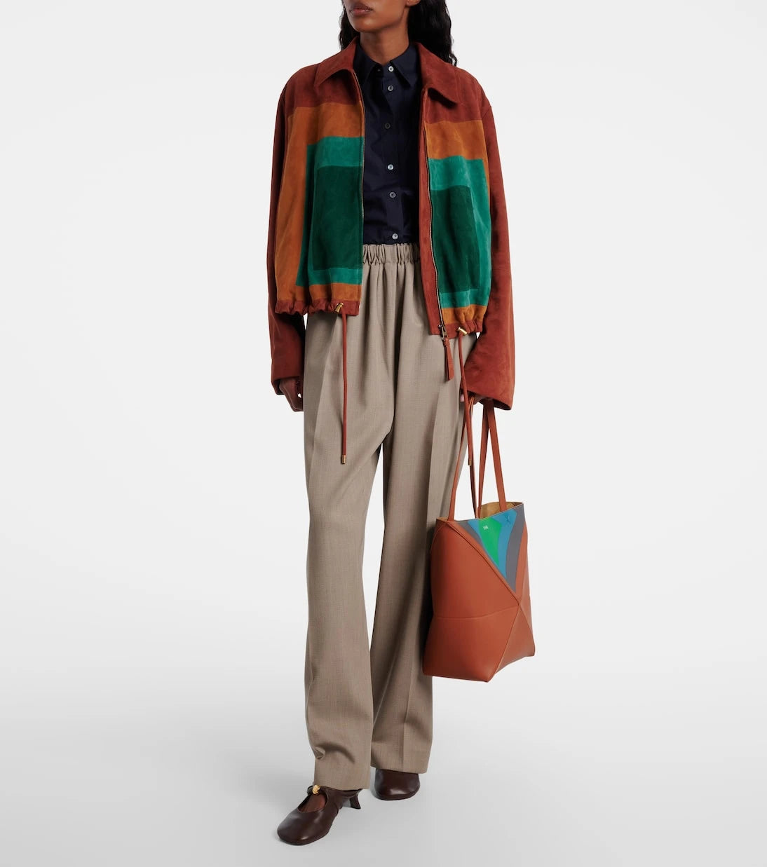 Loewe - سترة Balloon من جلد الشامواه