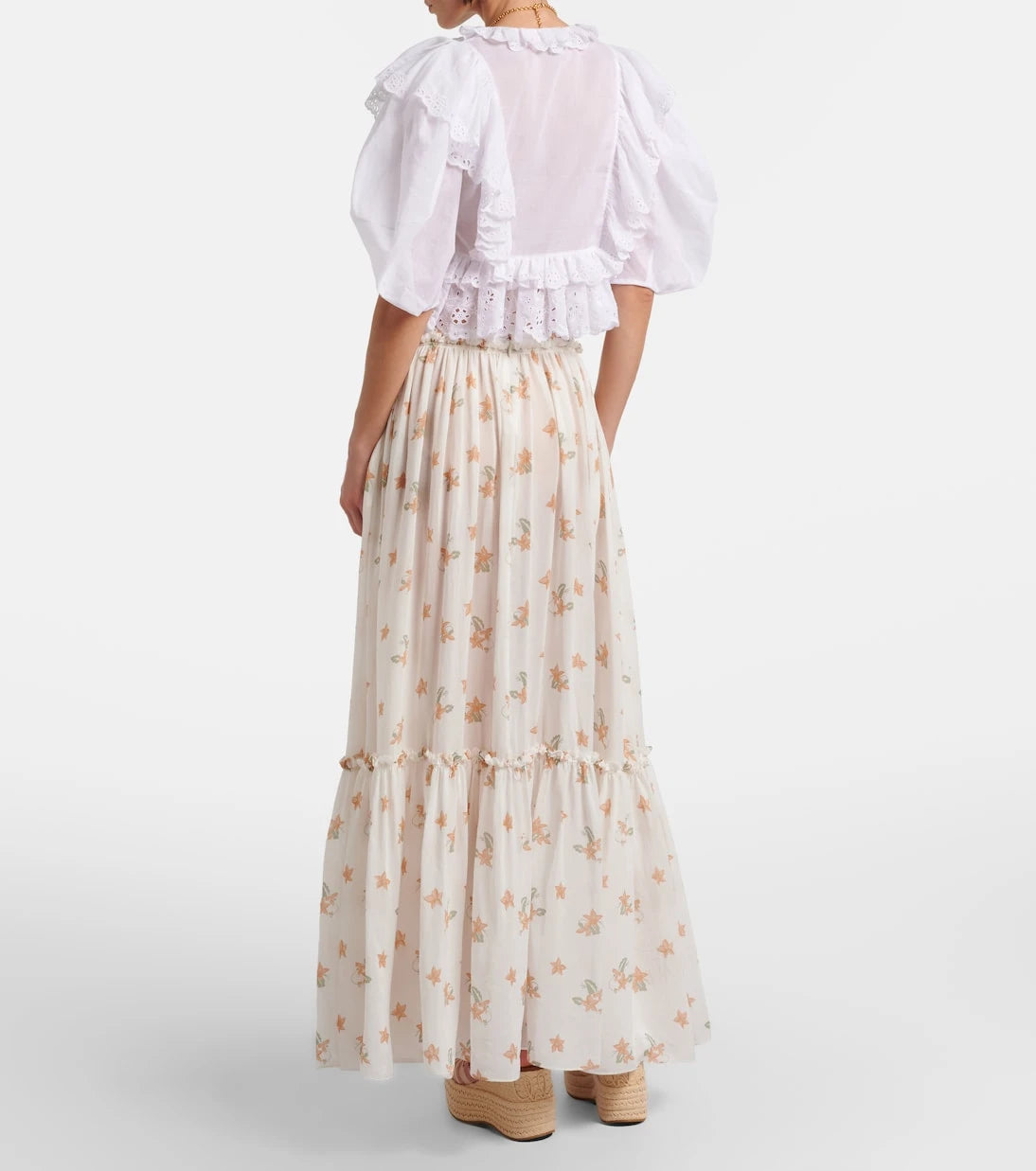 Chloé - Floral silk maxi skirt