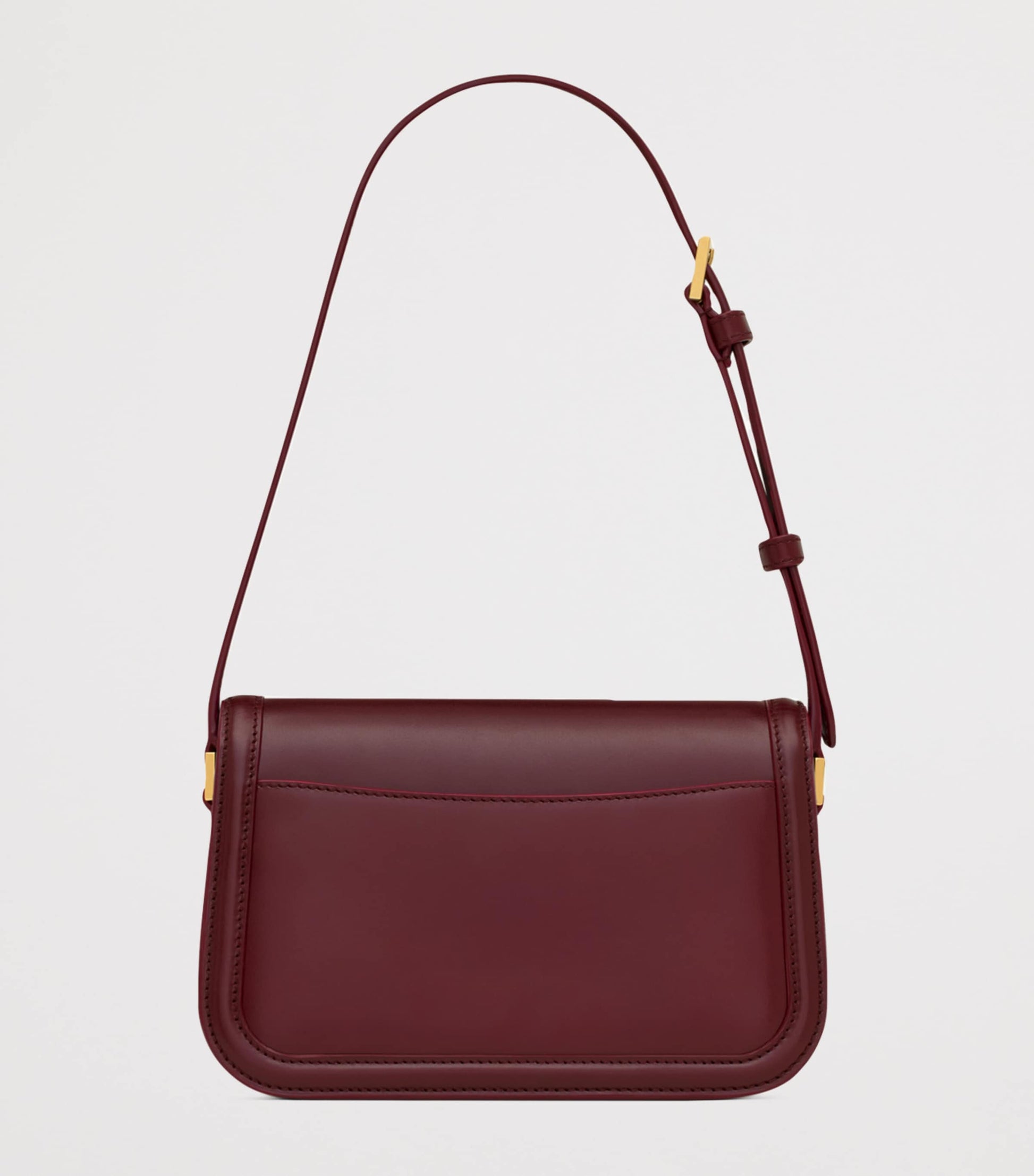 Saint Laurent Burgundy Mini Leather Solferino Satchel