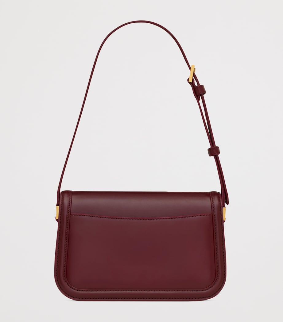 Saint Laurent Burgundy Mini Leather Solferino Satchel