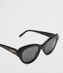 Black Acetate Swan Slim Sunglasses