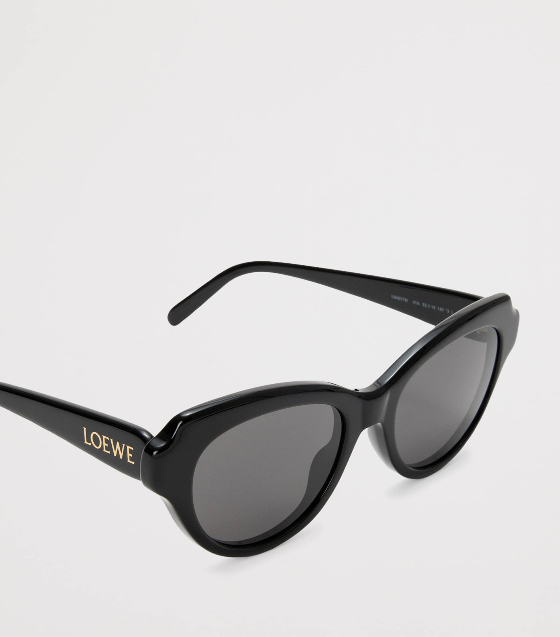 Black Acetate Swan Slim Sunglasses
