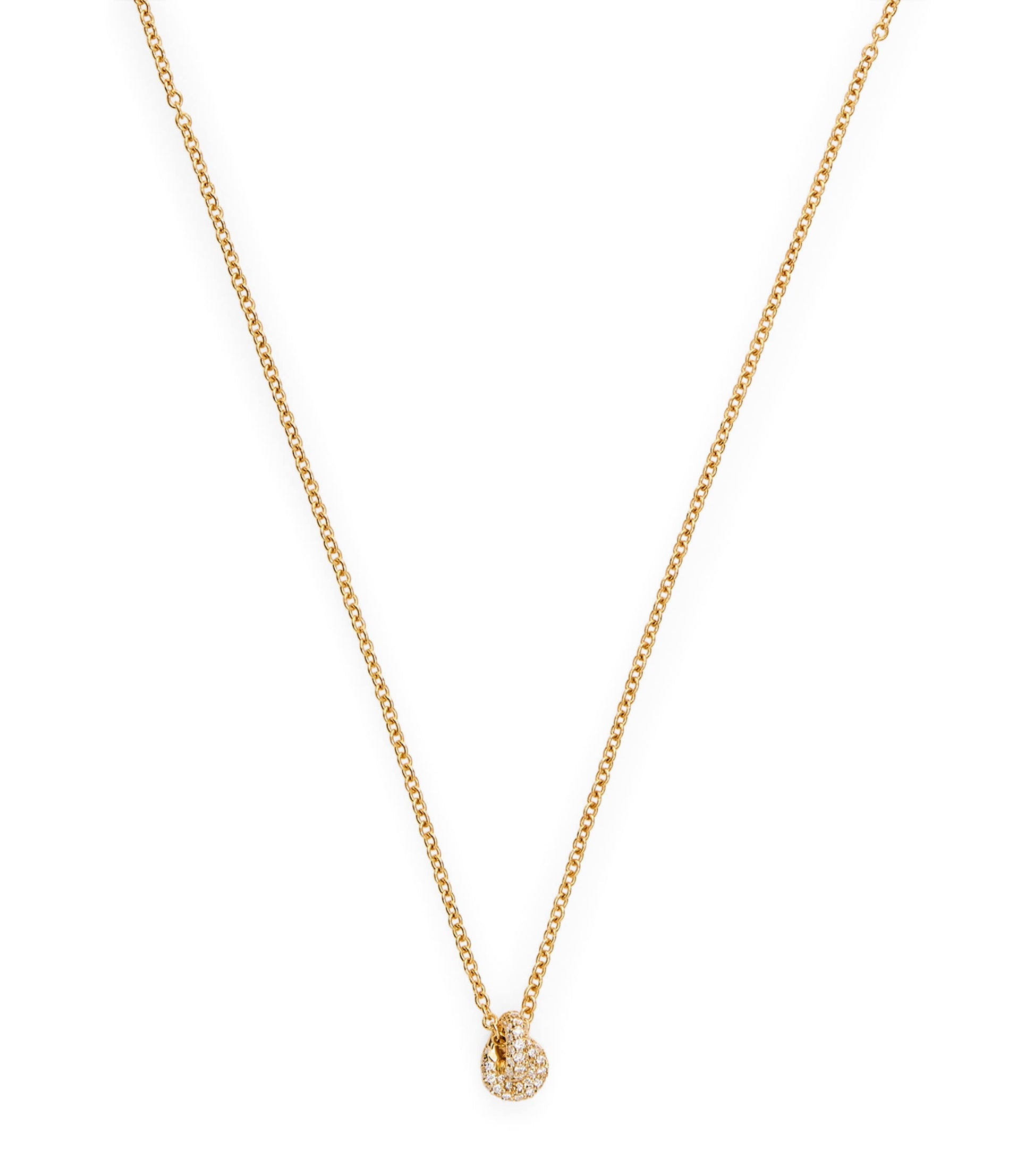 Yellow Gold and Pavé Diamond Legacy Knot Necklace