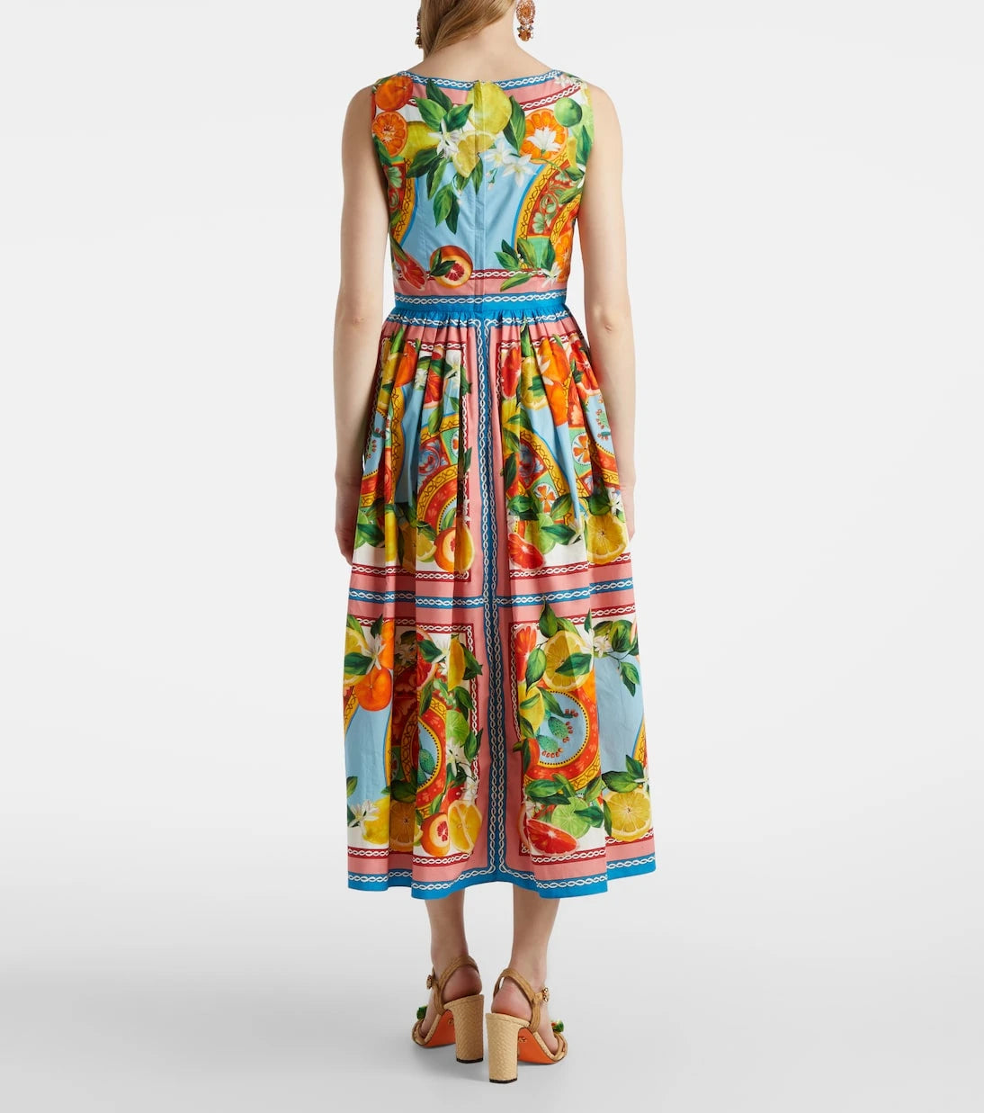 Dolce&Gabbana - Taormina printed cotton midi dress