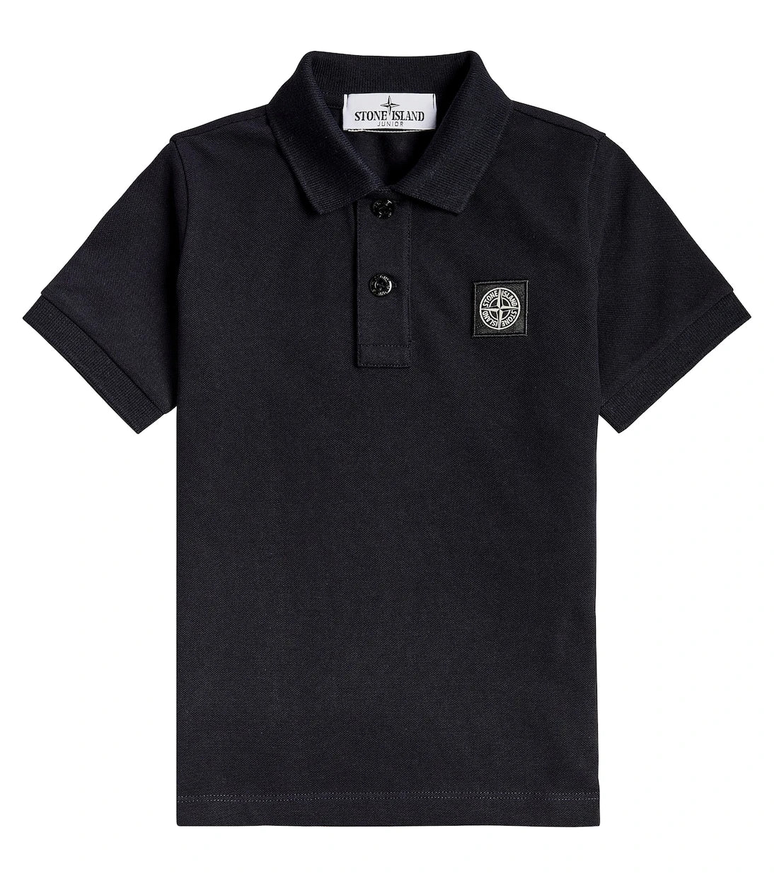 Stone Island Junior - Compass cotton piqué polo shirt