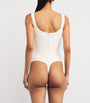 Good American White Scuba Corset Bodysuit